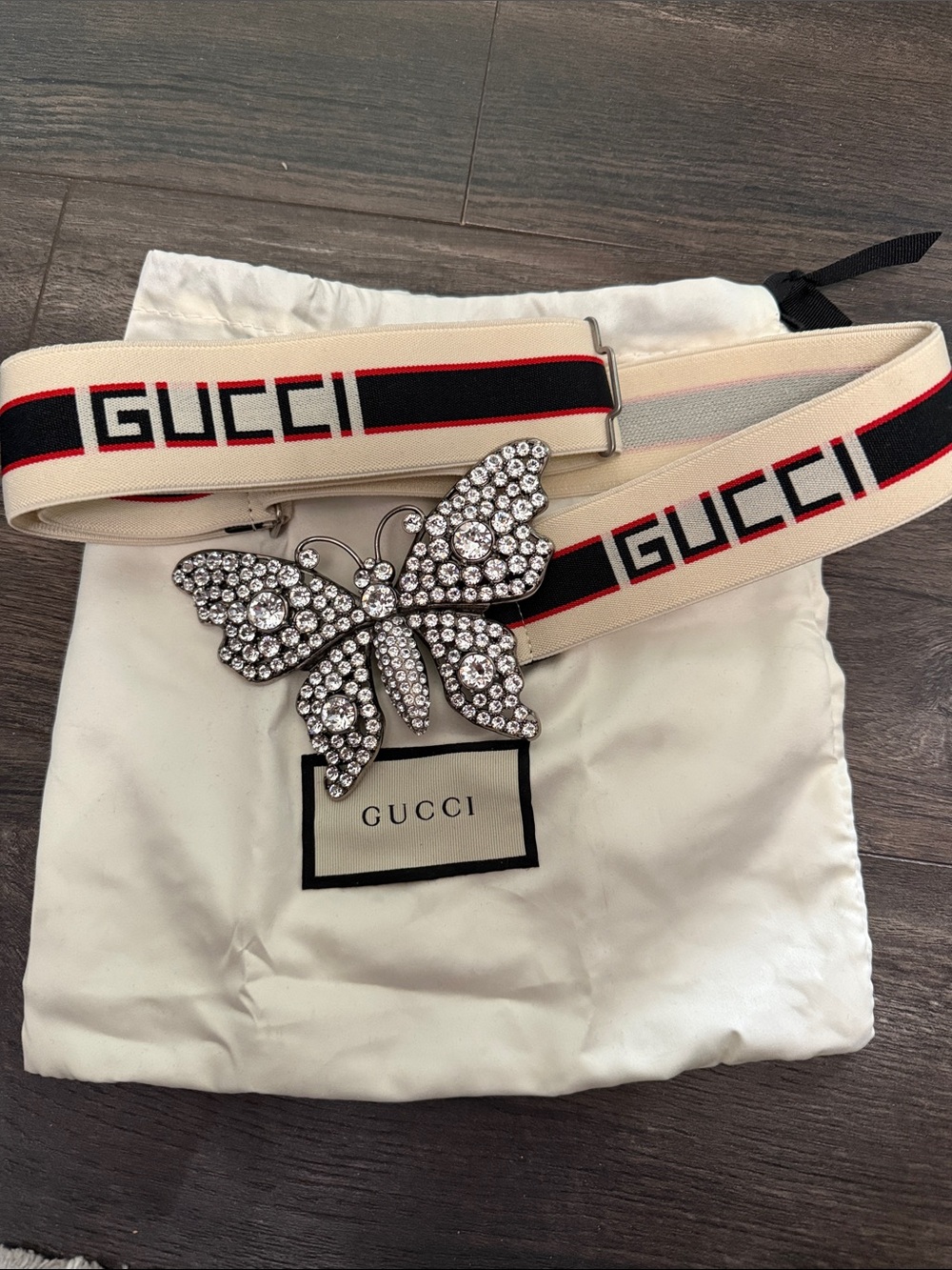 Gucci Crystal Butterfly Belt